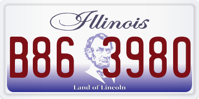 IL license plate B863980