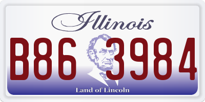 IL license plate B863984