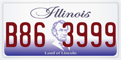 IL license plate B863999