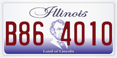 IL license plate B864010