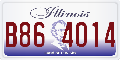 IL license plate B864014