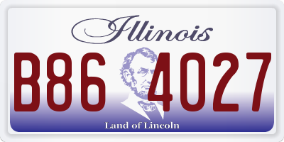IL license plate B864027