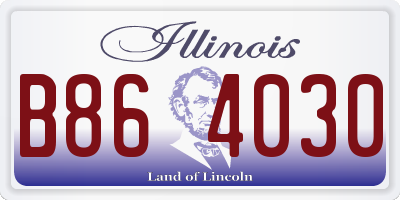 IL license plate B864030