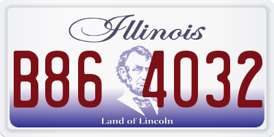 IL license plate B864032