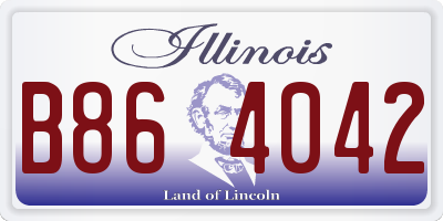IL license plate B864042