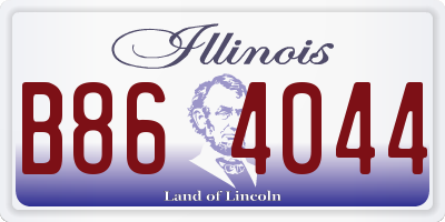 IL license plate B864044