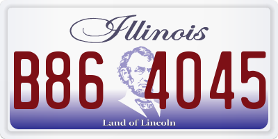 IL license plate B864045