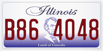 IL license plate B864048