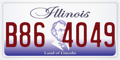 IL license plate B864049