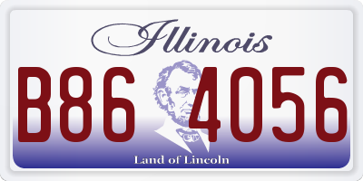 IL license plate B864056