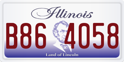 IL license plate B864058