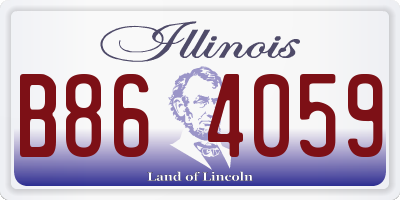 IL license plate B864059