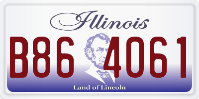 IL license plate B864061