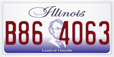 IL license plate B864063
