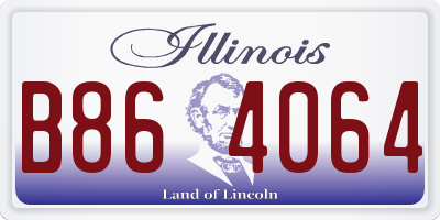 IL license plate B864064