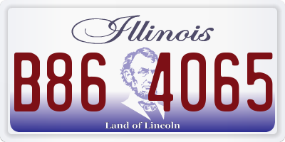 IL license plate B864065