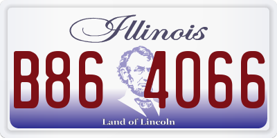 IL license plate B864066
