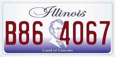 IL license plate B864067
