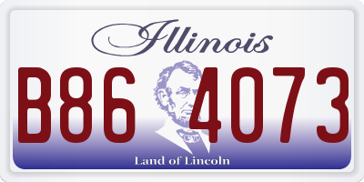 IL license plate B864073