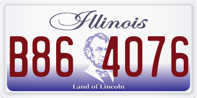 IL license plate B864076