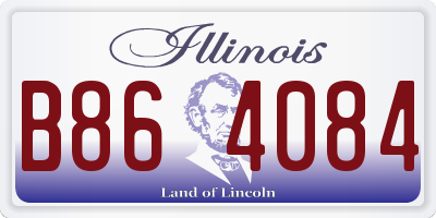 IL license plate B864084