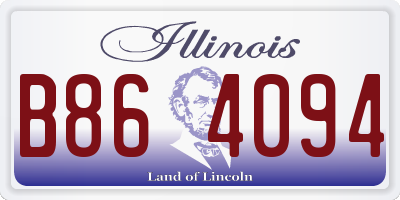 IL license plate B864094