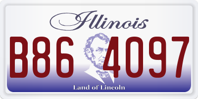 IL license plate B864097