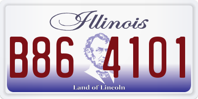IL license plate B864101