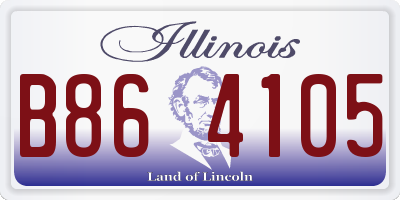 IL license plate B864105