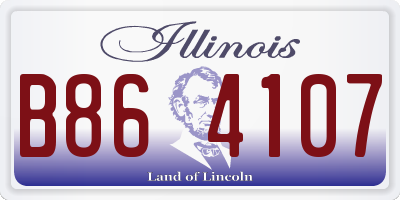 IL license plate B864107