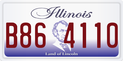 IL license plate B864110