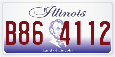 IL license plate B864112