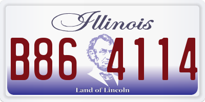 IL license plate B864114