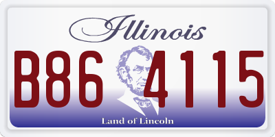 IL license plate B864115