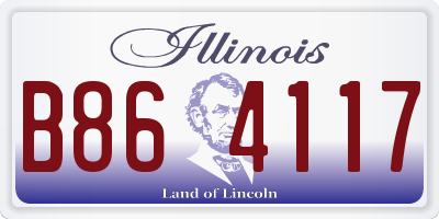 IL license plate B864117