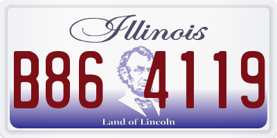 IL license plate B864119