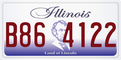 IL license plate B864122