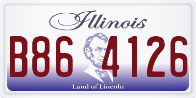 IL license plate B864126