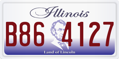 IL license plate B864127