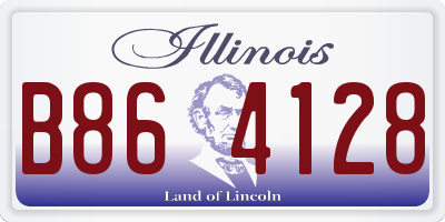 IL license plate B864128