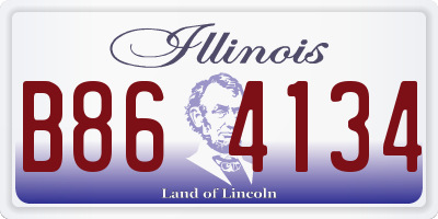 IL license plate B864134