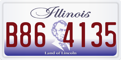 IL license plate B864135