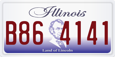 IL license plate B864141