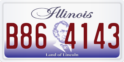 IL license plate B864143