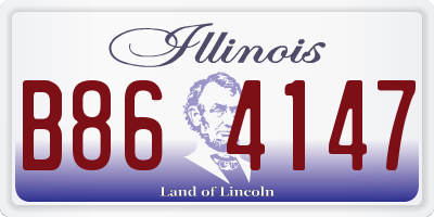 IL license plate B864147