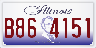 IL license plate B864151