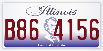 IL license plate B864156