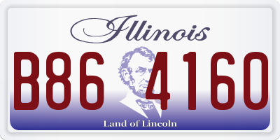 IL license plate B864160