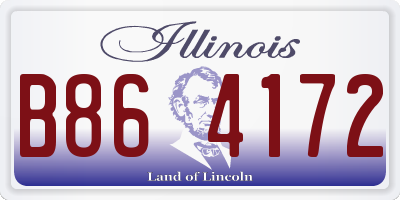 IL license plate B864172