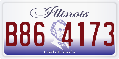IL license plate B864173